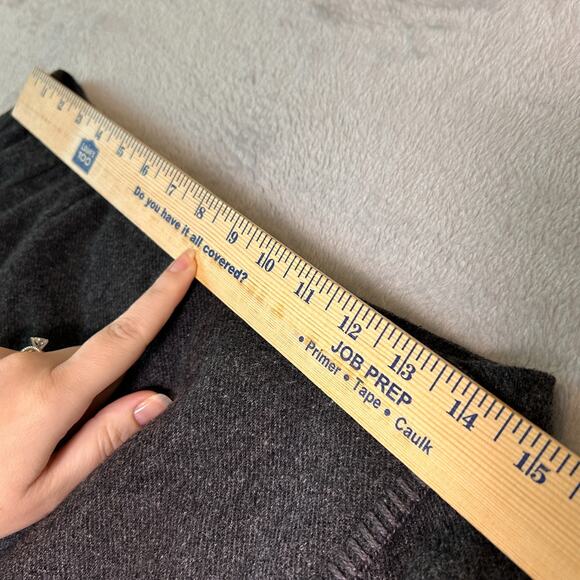 Vintage Herman Giest Wool Wrap Skirt Womens 12 Gray Preppy Dark Academia Scholar - Picture 5 of 6